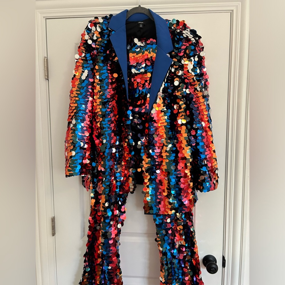 Nasty Gal Disc Sequin Pant Suit